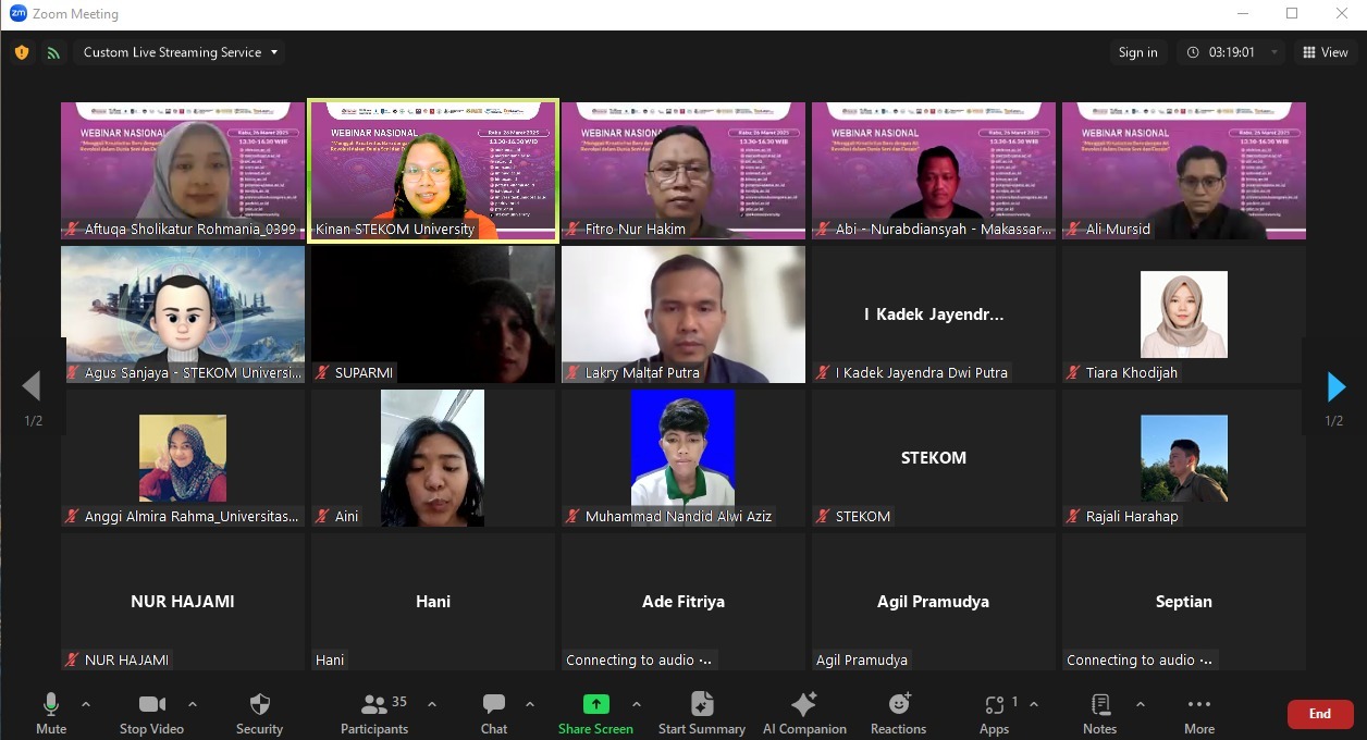 Dosen Prodi Film & Televisi UPU Ikuti Webinar Nasional tentang Kreativitas dan AI dalam Seni &amp;amp;amp;amp;amp;amp;amp; Desain